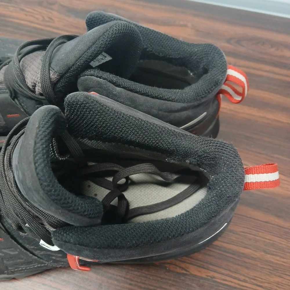 Salomon Hiking Boots Odyssey Mid Gore-Tex Mens Sz 9.5 Black Red Gray